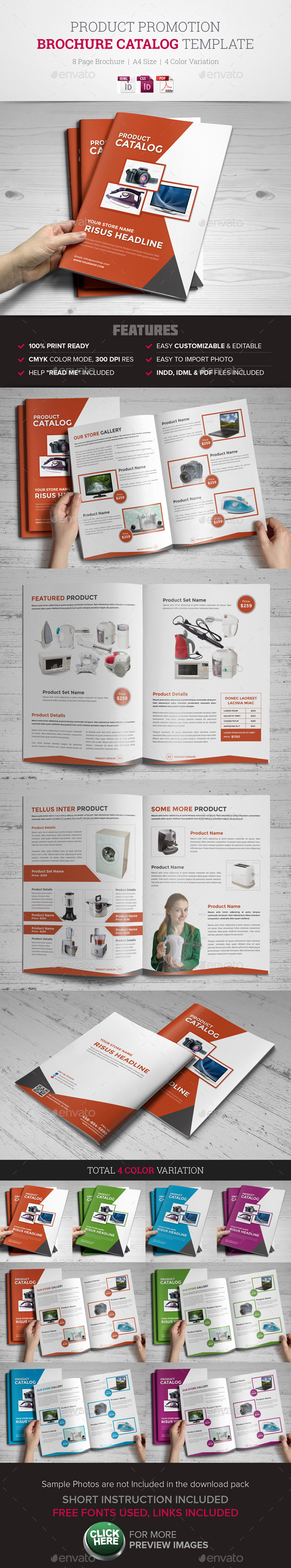 Product Promotion Catalog InDesign Template, Print Templates GraphicRiver